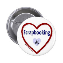 Love Scrapbooking Pinback Button