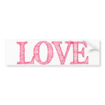 LOVE SCRIBBLES BUMPER STICKER