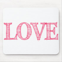 LOVE SCRIBBLES MOUSE PAD