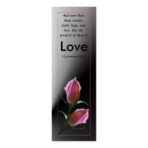 Love Scripture Profile Card Business Card Templates (front side)