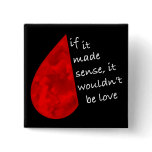 Love Sense Dark Square Button