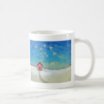 Love shack cabin fun romantic art Staying Warm Coffee Mugs