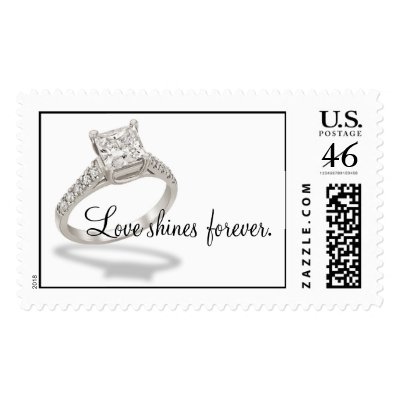 Love shines forever. stamp