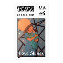Love Shines Postage Stamp by Curzella Love Shines Postage Stamp