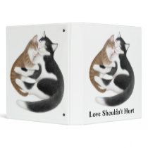 Love Shouldn't Hurt Cats Avery Binder