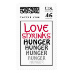 "LOVE SHRINKS HUNGER"  ~  POSTAGE STAMP