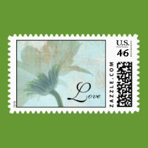 Love shy blue postage stamp