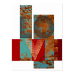 Love sign rusty retro design white post card