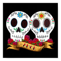 Love Skulls "Amor" Poster posters by artgrrlproductions Love Skulls "Amor" Poster posters