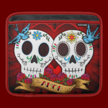 Love Skulls and Bluebirds iPad Sleeve ipad sleeves