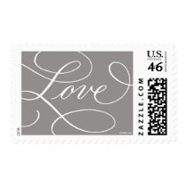Love . Slate Gray White stamps