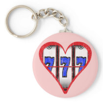 LOVE SLOTS - DISTRESSED KEY CHAINS