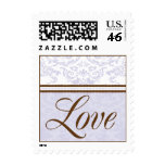 Love Small Postage-Lavender & Brown postage
