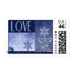 LOVE snowflake Postage Stamp