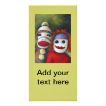 Love Socks, Add your text here Personalized Photo Card