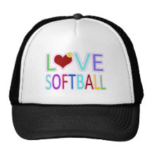 LOVE SOFTBALL MESH HATS