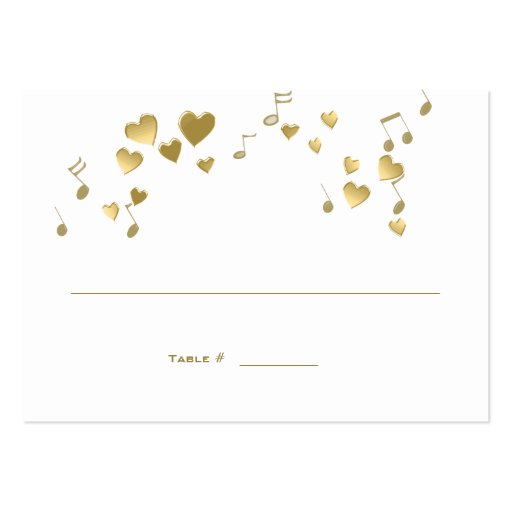 Love Song Music Wedding Place Card Business Cards (front side)