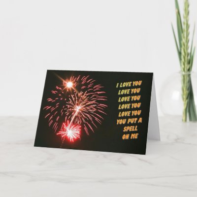 Love Spell Fireworks Note Card by JLWinther