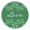 Love Spiral Swirls Envelope Sticker Seal