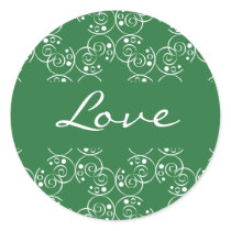 Love Spiral Swirls Envelope Sticker Seal