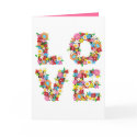 LOVE Spring Flowers Blank / Invitation Card