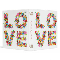 LOVE Spring Flowers Engagement Album 1" Binder