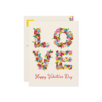 LOVE Spring Flowers Invitation / Thank You postcard