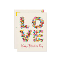 LOVE Spring Flowers Invitation / Thank You postcards