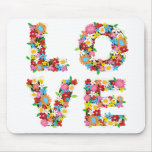 LOVE Spring Flowers Mousepad mousepads