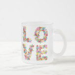 LOVE Spring Flowers Romantic Valentine Wedding Mug mugs
