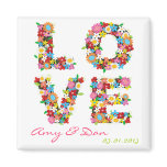 LOVE Spring Flowers Save The Date Magnet