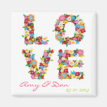 LOVE Spring Flowers Save The Date Magnet