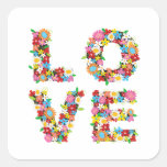 LOVE Spring Flowers Valentine's Day Sticker stickers