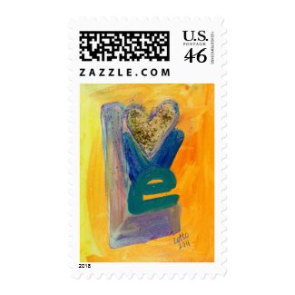 Love Spring Stack Glitter Postage Stamp stamp