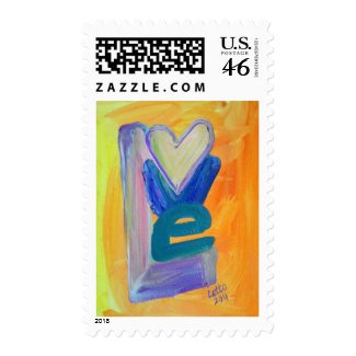 Love Spring Stack Postage Stamp stamp