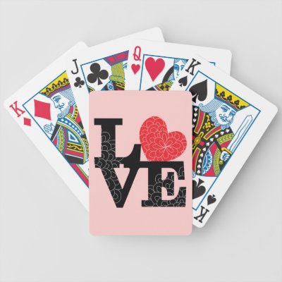 Love Squared Floral Imprint Bicycle Poker Cards