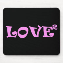 Love Squared in Pink Mousepads