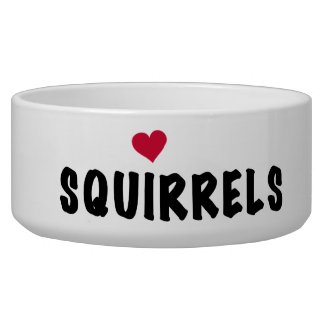 Love Squirrels Dog Dish Pet Bowls
