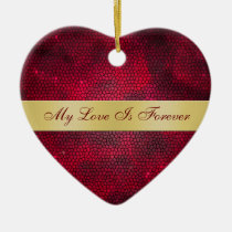 Love Stained Glass Valentines Day Heart Ornament