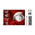 Love Stamp Red White Roses by pwilson411 Love Stamp Red White Roses