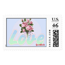 Love Stamp SpiritBride Pink Roses by spiritbride Love Stamp SpiritBride Pink Roses