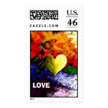 LOVE STAMPS COLORFUL HEART HEARTS  VALENTINE'S