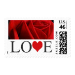 Love Stamps Red Wedding Invitation Postage
