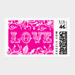 Love Stamps | Wedding Stamps | Fuchsia And White stamps