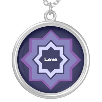 Love Star Pattern Silver Plated Necklace