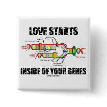 Love Starts Inside Of Your Genes (DNA Replication) buttons by wordsunwords Love Starts Inside Of Your Genes (DNA Replication) buttons