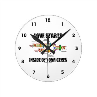 Love Starts Inside Of Your Genes (DNA Replication) Wallclock