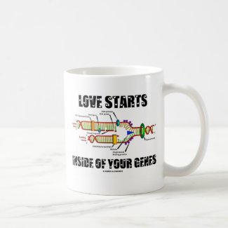 Love Starts Inside Of Your Genes (DNA Replication) Coffee Mug