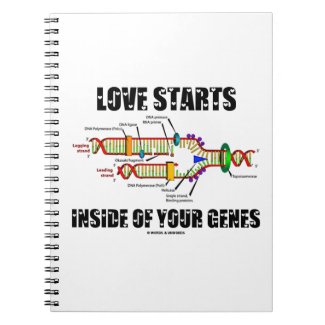 Love Starts Inside Of Your Genes (DNA Replication) Spiral Notebook