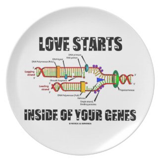 Love Starts Inside Of Your Genes (DNA Replication) Plate